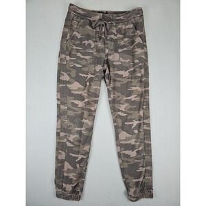 Athleta Farallon Jogger Size 4‎ Green Camo Drawstring Activewear Yoga Gym 535275